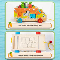 Thumbnail for Montessori Animal Matching Toy – Edukacyjne i interaktywne – wózek z puzzlami