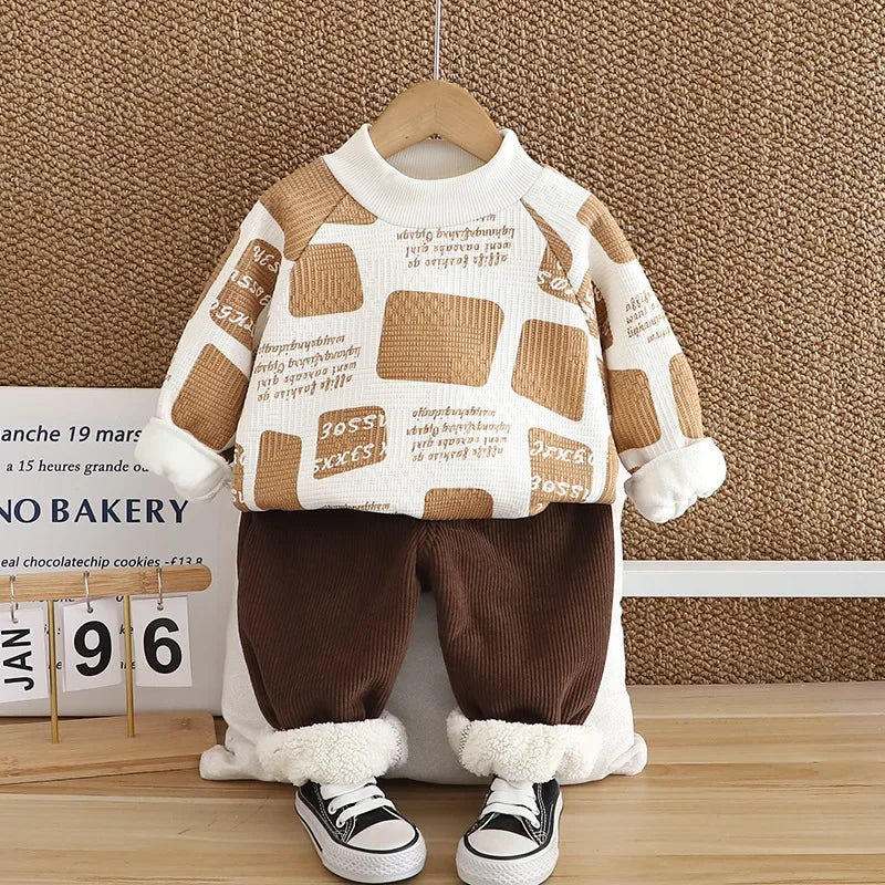 Mini Fashion™ - 2-częściowy zestaw polarowy - Ciepła odzież dla dzieci