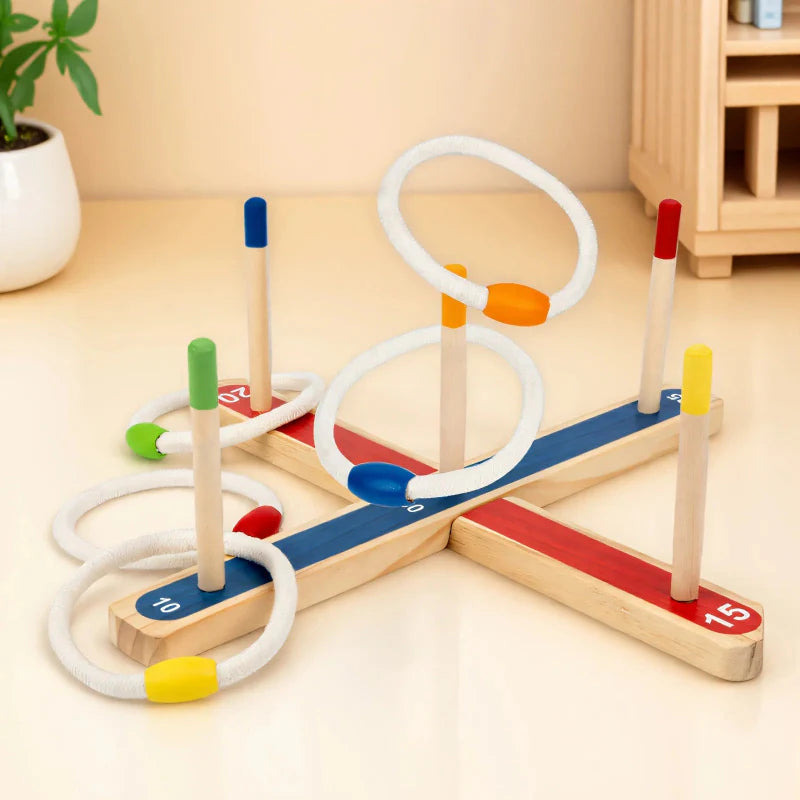 Montessori Ring Toss Game – Aktywna zabawa i nauka – gra w rzucanie pierścieniami