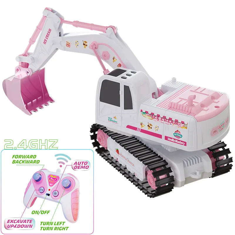 Pink Power Digger™ – Zabawa w kopanie dla dziewczynek - koparka RC