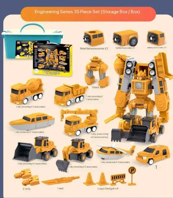 MagnaMix™ - Transformers ciężarówka zabawka - Samochód rozkładany