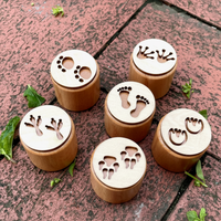 Thumbnail for WoodStamp – Montessori & Kreatywność – 6 sztuk drewnianych stempli do plasteliny