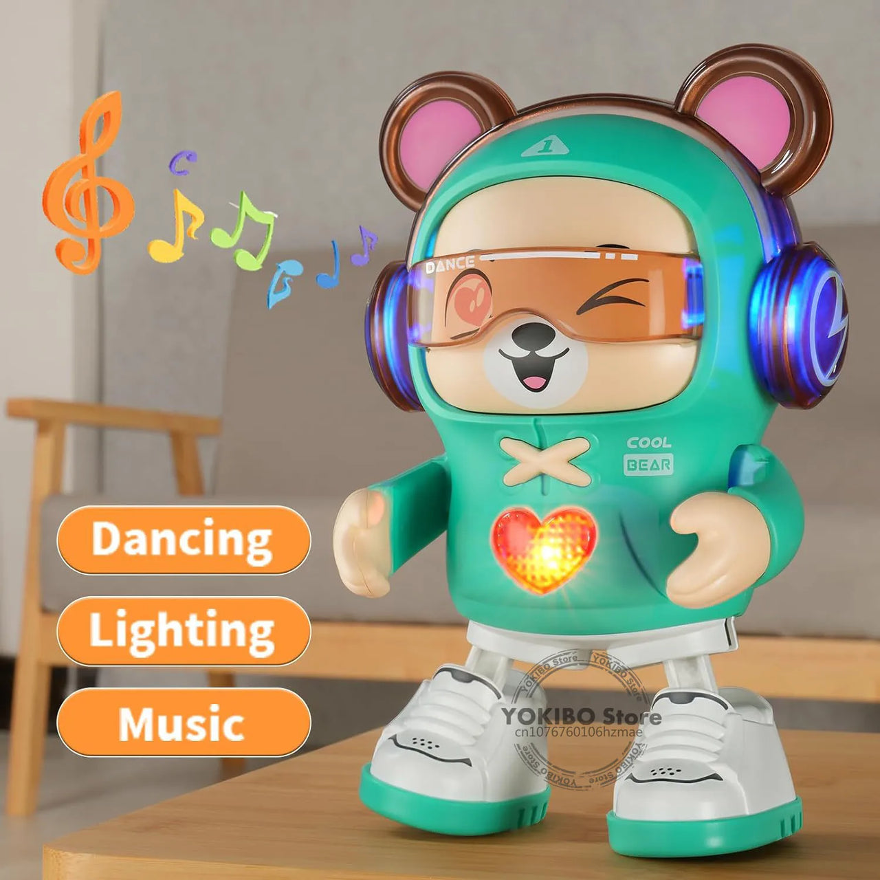 Dancing Bear Robot™ - Tańczący robot - Zabawka sensoryczna
