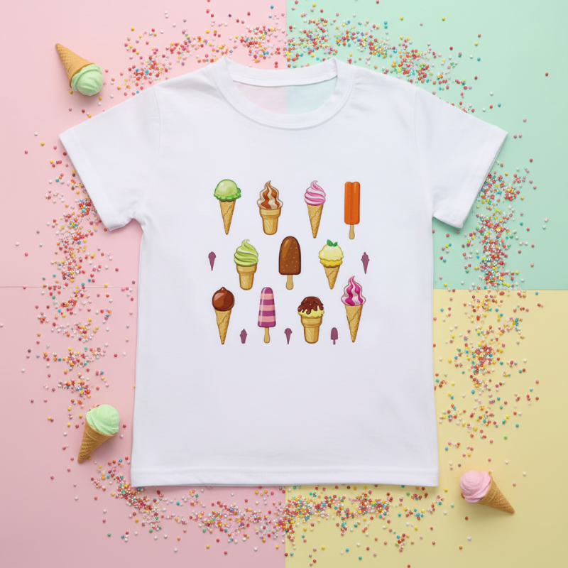 Boys & Girls Summer Tee – Komfort i zabawa – koszulka dziecięca z zabawnym nadrukiem