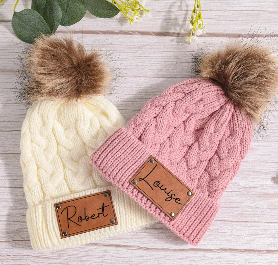 Mini Fashion™ - Personalizowana czapka z pomponem - Czapka zimowa