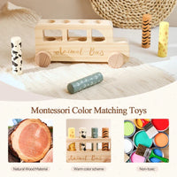 Thumbnail for PressBus – Montessori & Edukacyjny – Drewniany autobus do zabawy z nadrukiem