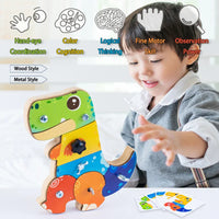 Thumbnail for Dino Screwdriver Board™ - Zabawka sensoryczna dinozaur - Montessori