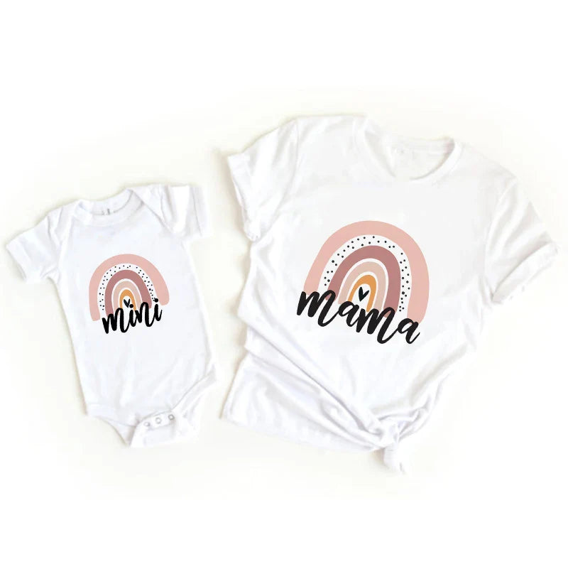 Mini Fashion™ - Dopasowana koszulka i body - Odzież dla mamy i dziecka