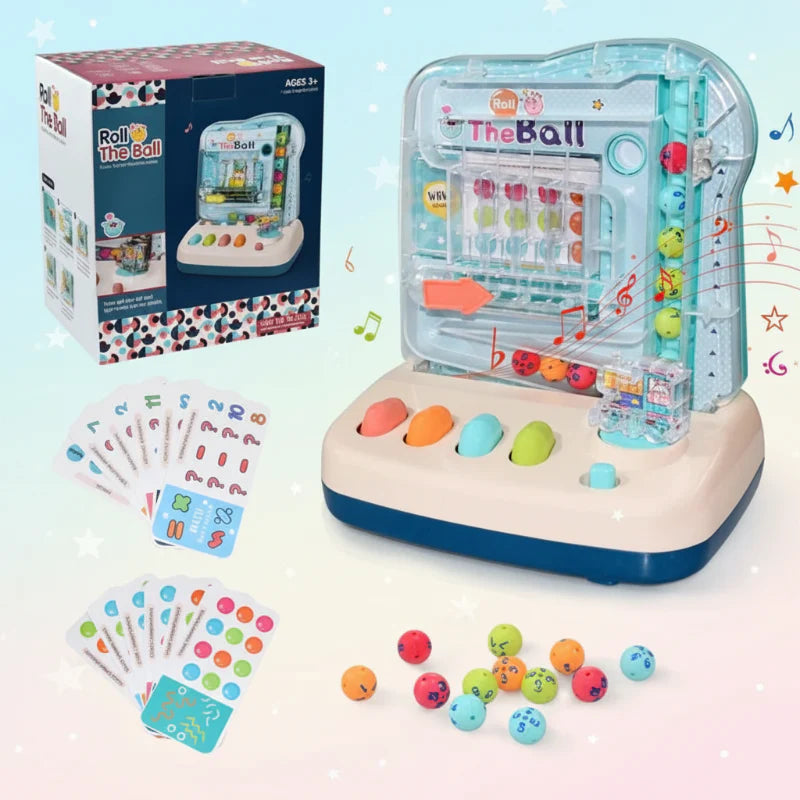 Montessori Math Track Game – Nauka i logika – gra z torem kulkowym