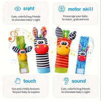 Thumbnail for Wrist Rattle and Socks – Rozwój motoryczny i zabawa – grzechotki dla niemowląt (zestaw 4 szt.)