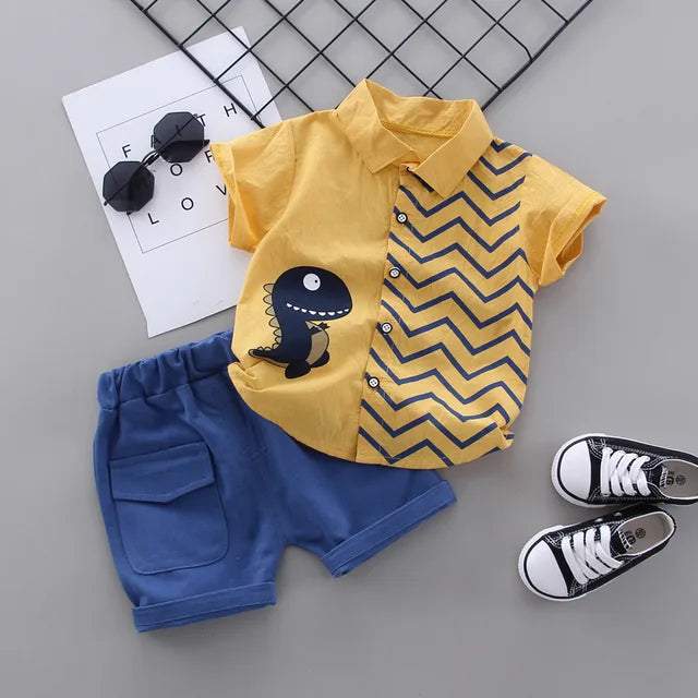 Mini Fashion™ - Zestaw odzieży z dinozaurem - Ubranka dziecięce