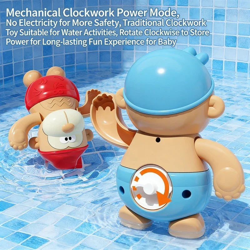 Clockwork Monkey Toy – Zabawa i wodne szaleństwa – zabawka do kąpieli na nakręcanie