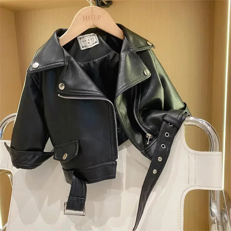 Girls Leather Jacket – Modna i stylowa – skórzana kurtka dla dzieci