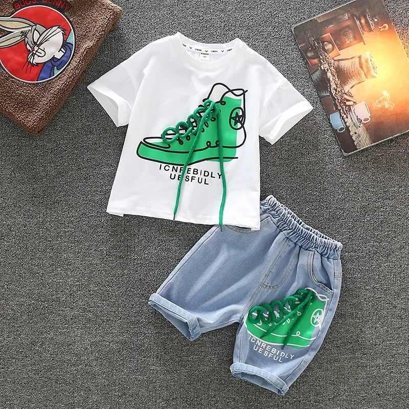 Mini Fashion™ - Letni zestaw dla chłopców - Odzież dziecięca