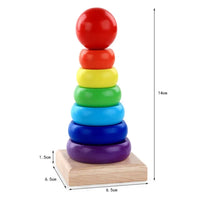 Thumbnail for Rainbow Stacker™ - Tęczowa wieża - Drewniana układanka sensoryczna