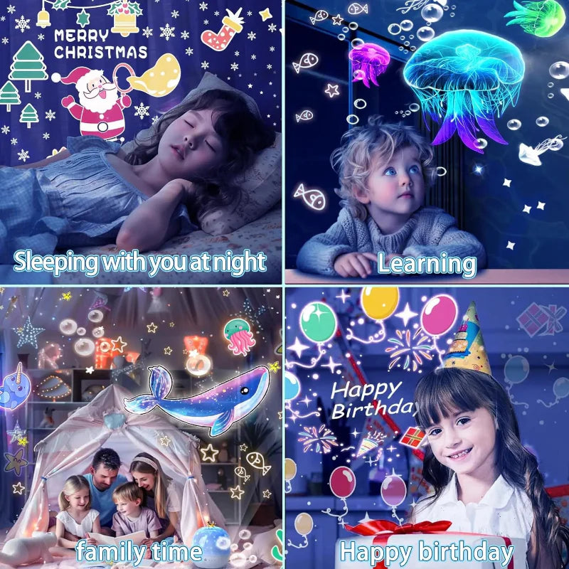CosmoGlow – Marzycielski i kreatywny – lampka nocna Galaxy Projector z obrotem o 360°
