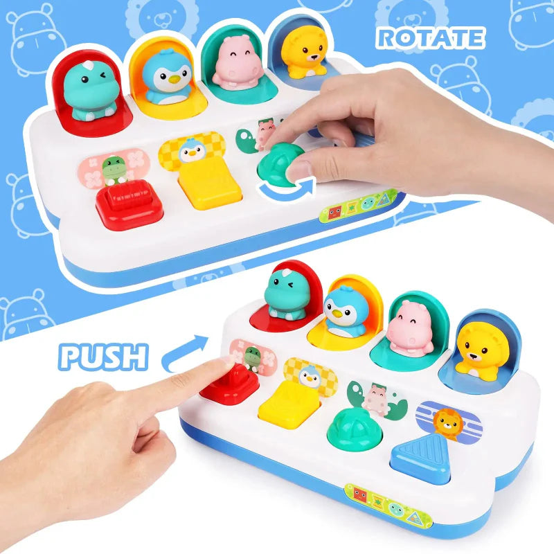 Pop Up Activity Toy – Odkrywanie i nauka – zabawki sensoryczne dla niemowląt