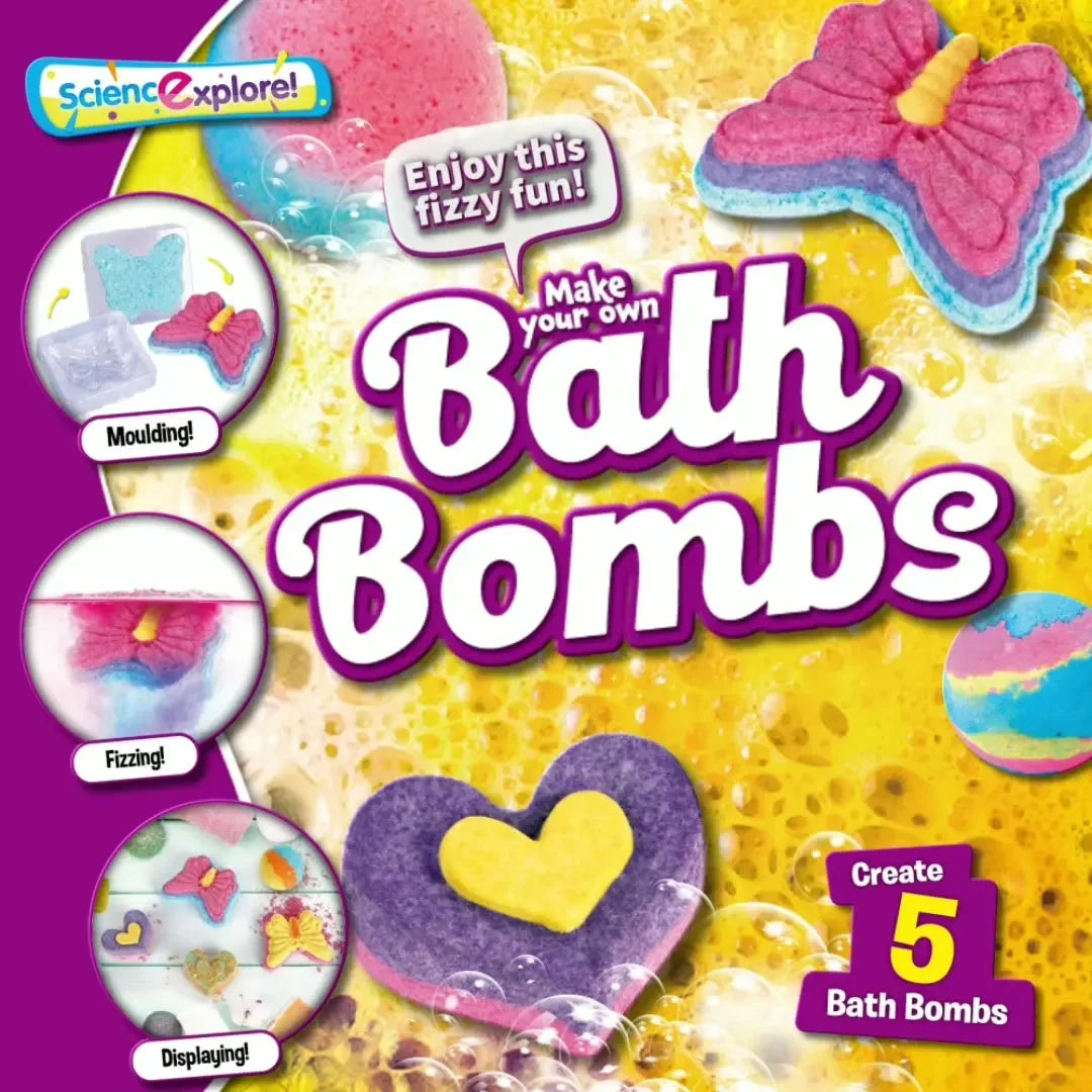 BathBombs – Kolorowe i edukacyjne – zestaw do samodzielnego wykonania kulek musujących do kąpieli