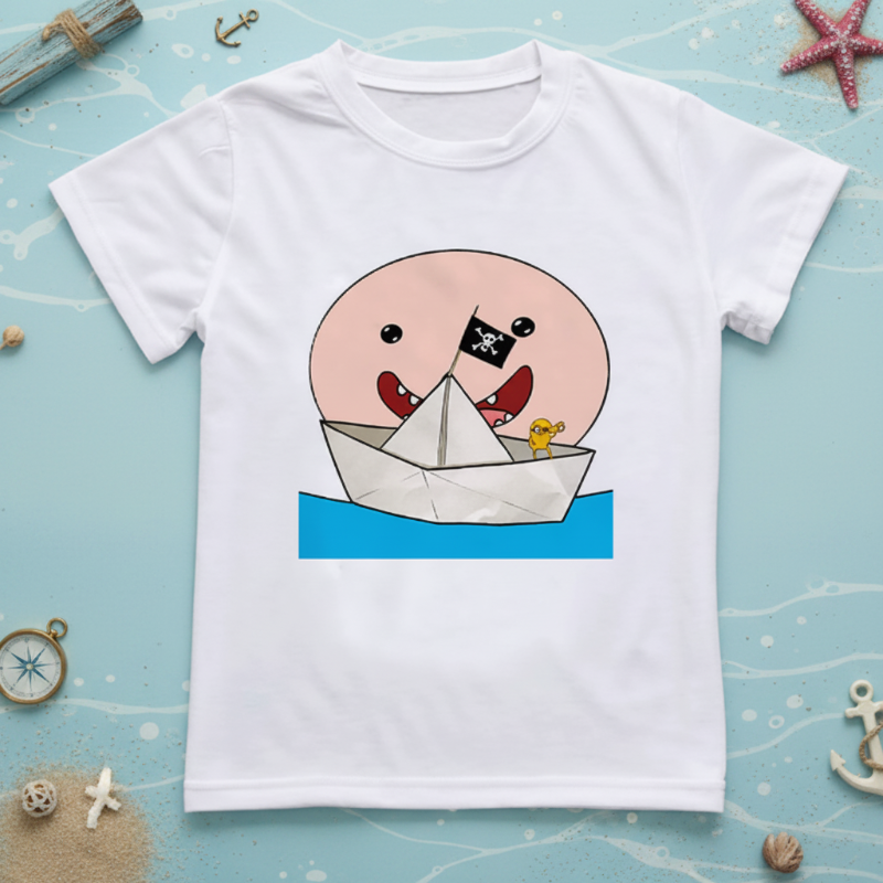 Boys & Girls Summer Tee – Komfort i zabawa – koszulka dziecięca z zabawnym nadrukiem
