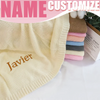 Personalized Baby Blanket – Miękki i wyjątkowy – bawełniany koc z indywidualnym haftem