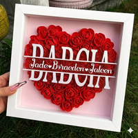 Thumbnail for Personalized Rose Shadow Box – Wyjątkowy prezent na Dzień Matki – spersonalizowane pudełko z różami