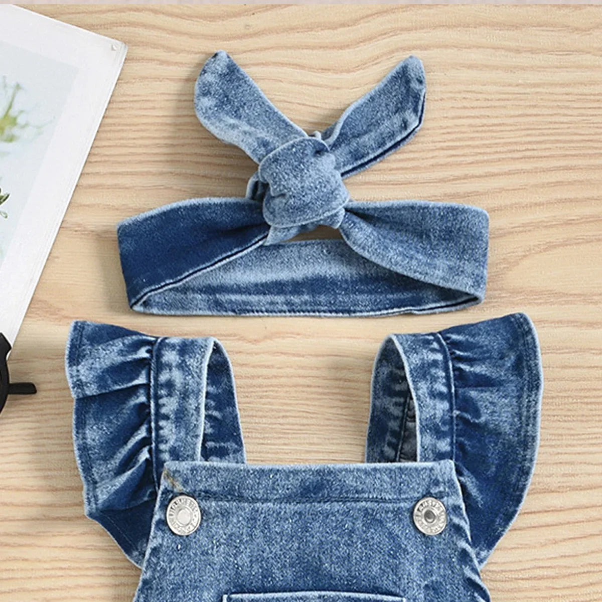 Mini Fashion™ - Jeansowe body z opaską - Odzież dla dzieci