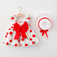 Thumbnail for Mini Fashion™ – Słodkie i letnie – Owocowa sukienka (zawiera DARMOWY słomkowy kapelusz)