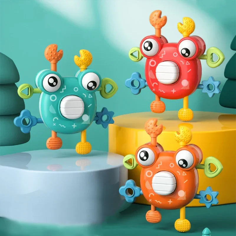 Crab Pull Toy™ – Zabawa typu chwyć i pociągnij – Krab sensoryczna zabawka na ząbkowanie