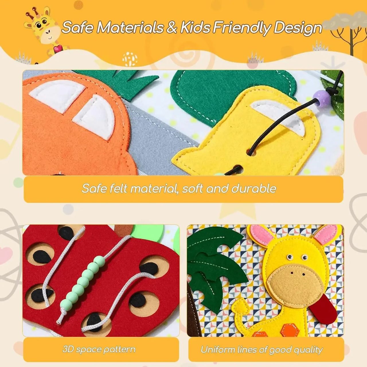 Sensory Toddler Book™ - Filcowa książeczka - Książki dla dzieci
