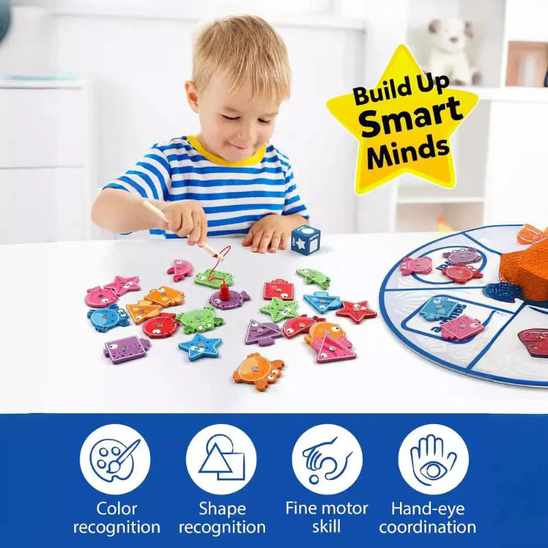 SmartFish – Zabawne i edukacyjne – zestaw magnetyczny do łowienia ryb