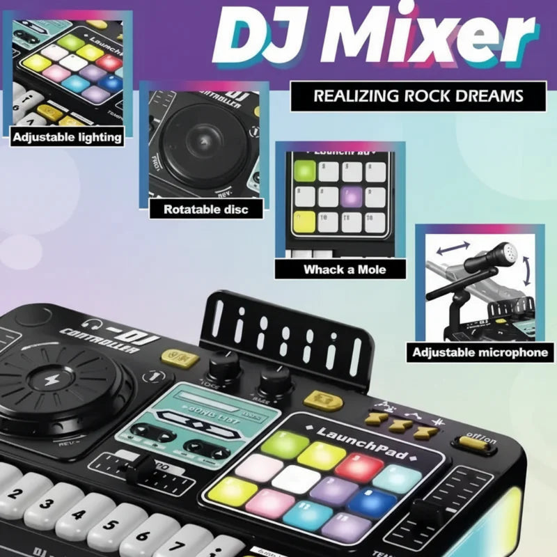MiniDJ – Muzyczne i interaktywne – zabawka DJ Mixer