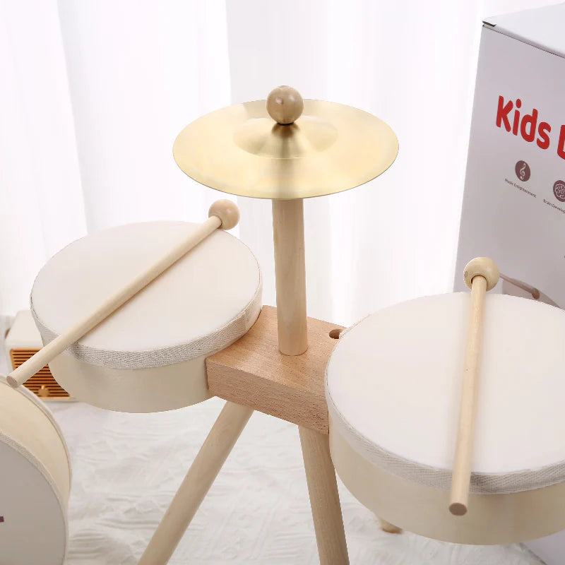 Kids Wooden Drum Toy – Muzyka i kreatywność – zestaw perkusyjny