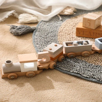 Thumbnail for TrainCount –  Klasyczne i edukacyjne – drewniany pociąg Montessori