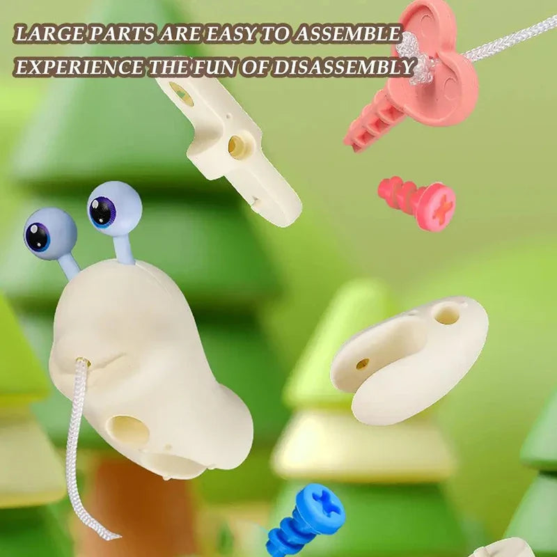 Snail Toy™ - Ślimak na kółkach - Zabawka Montessori