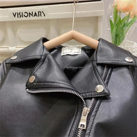 Thumbnail for Girls Leather Jacket – Modna i stylowa – skórzana kurtka dla dzieci