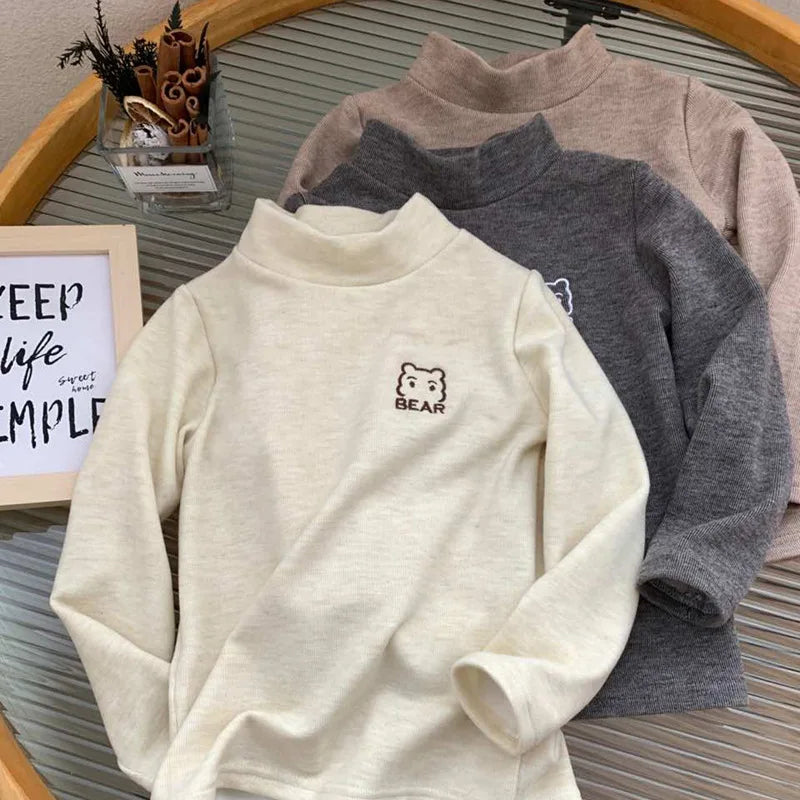 Mini fashion™ - Ciepła bluza z niedźwiedziem - Odzież dziecięca