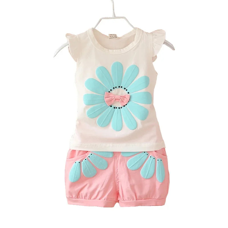 Mini Fashion™ - Bawełniany zestaw odzieży - Letnie ubranka dla dzieci
