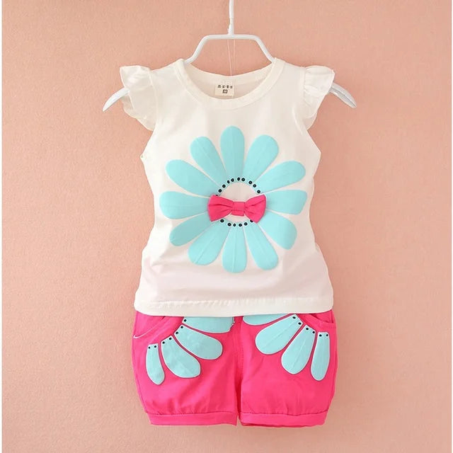 Mini Fashion™ - Bawełniany zestaw odzieży - Letnie ubranka dla dzieci