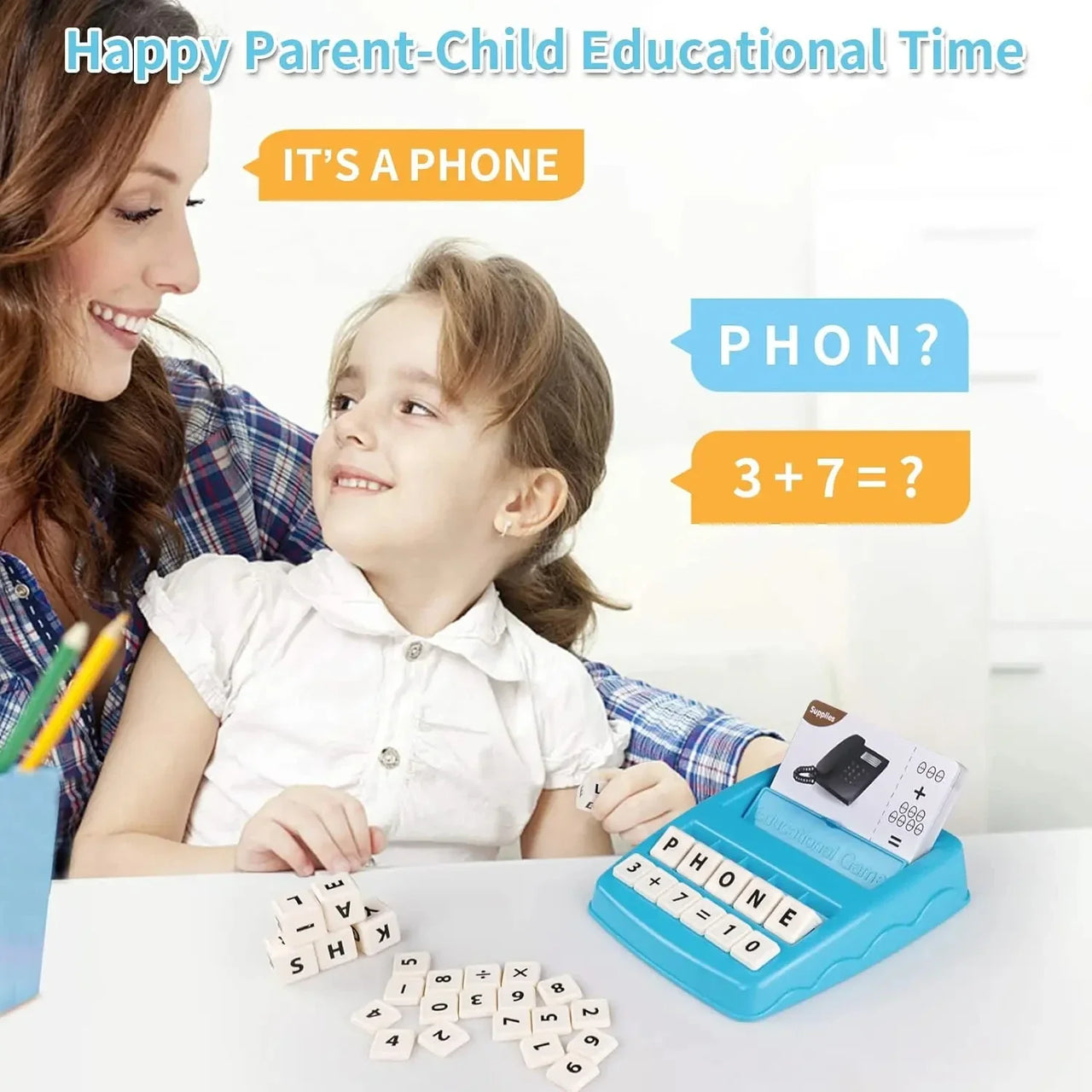 EduPlay – 2 w 1 – zestaw edukacyjny i zabawowy z kartami z alfabetem i cyframi