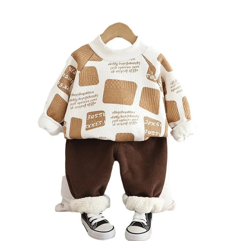 Mini Fashion™ - 2-częściowy zestaw polarowy - Ciepła odzież dla dzieci