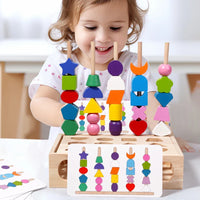 Thumbnail for Woods™ - Wspieranie kreatywności i doskonalenie umiejętności - kolorowy zestaw puzzli Montessori