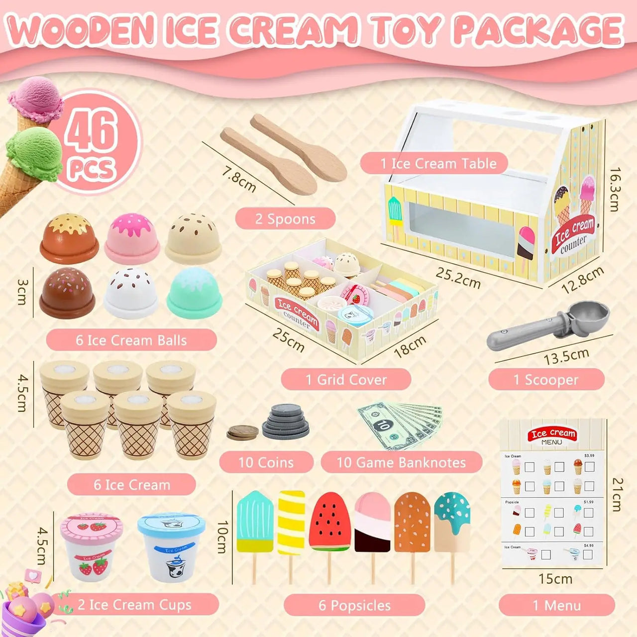 Ice Cream Playset™ - Kreatywny i edukacyjny - zestaw do zabawy z lodami