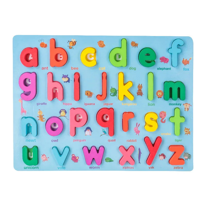 SmartBoard – Kolorowe i edukacyjne – puzzle edukacyjne Montessori z cyframi i literami