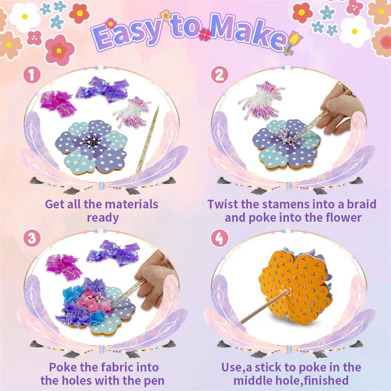 DIY Flower Poke Art – Kreatywne i edukacyjne – zestaw do tworzenia kompozycji kwiatowych