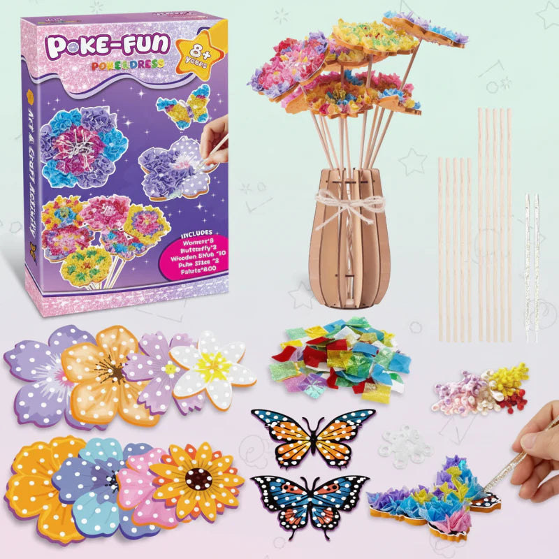 DIY Flower Poke Art – Kreatywne i edukacyjne – zestaw do tworzenia kompozycji kwiatowych