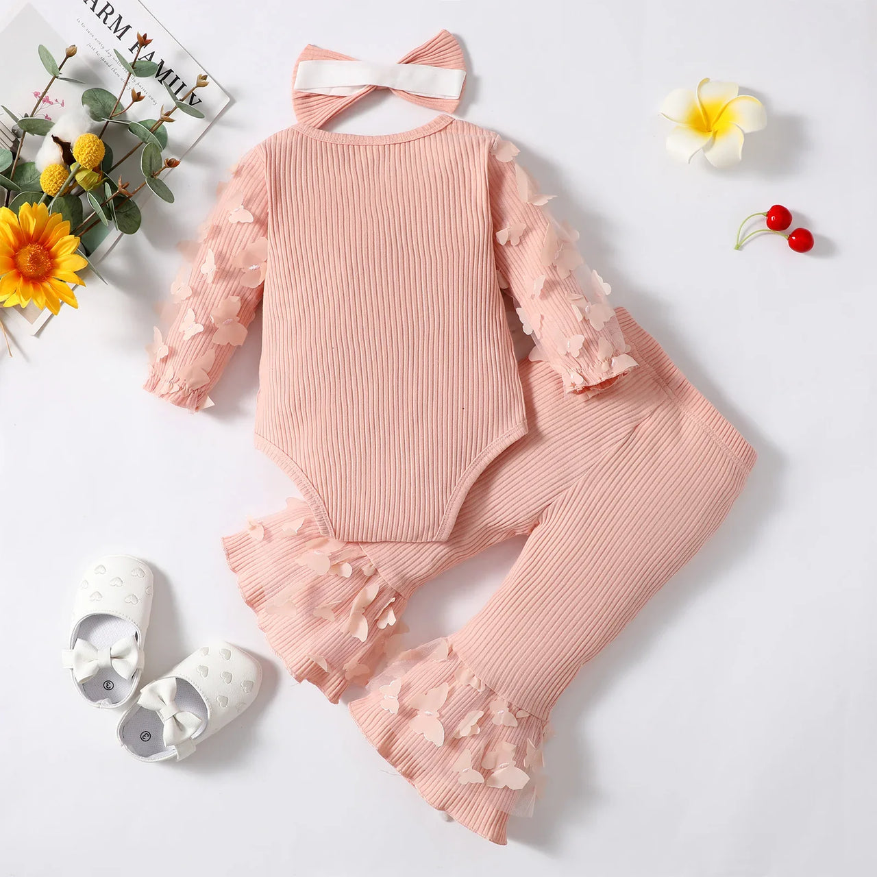 Mini Fashion™ - "Mała dziewczynka tatusia" - Romper i spodnie dla dziewczynek