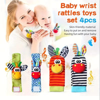 Thumbnail for Wrist Rattle and Socks – Rozwój motoryczny i zabawa – grzechotki dla niemowląt (zestaw 4 szt.)