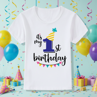 Thumbnail for Birthday Graphic Tee – Urocze i zwiewne – dziecięca koszulka urodzinowa