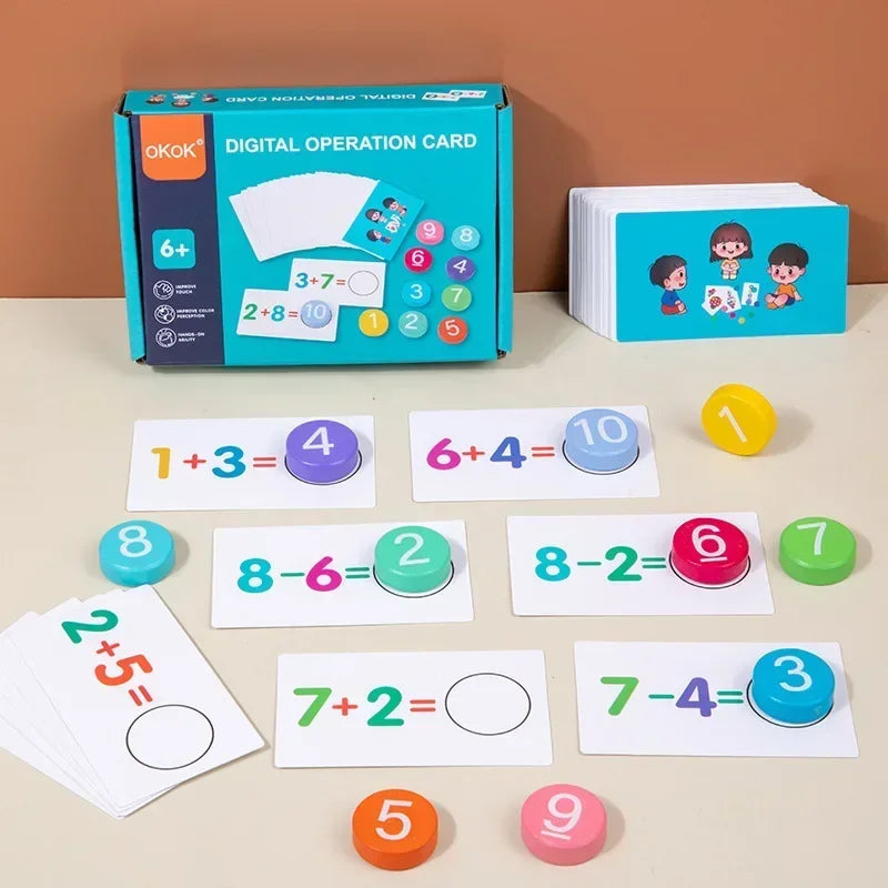 Math Tokens™ - Karty matematyczne dla dzieci - Zabawka edukacyjna
