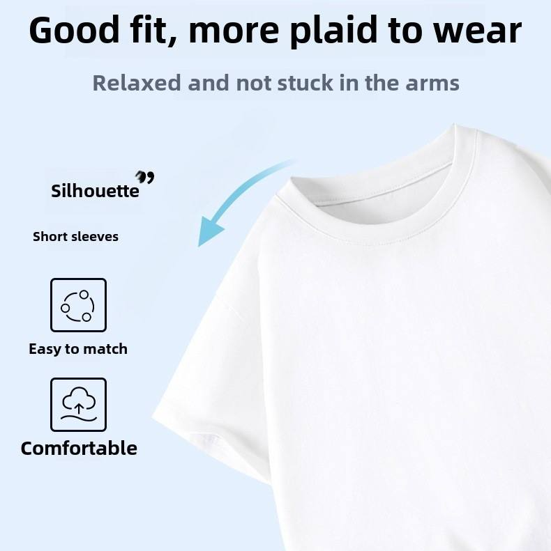 SimpleWear – Casual & Miękkie – T-shirt Relax Fit z okrągłym dekoltem